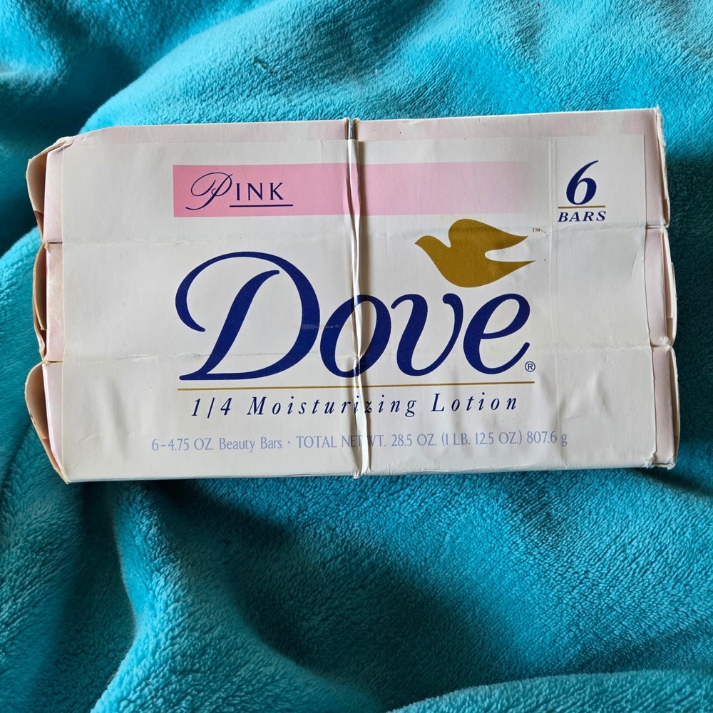 Dove Beauty Bar Soap Vintage 1997 Pink 6‎ Bars 4.75oz NOS Moisturizing